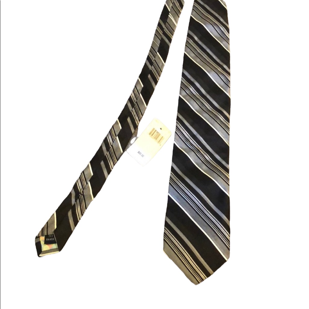 Ted Baker London Gray & Black Tie